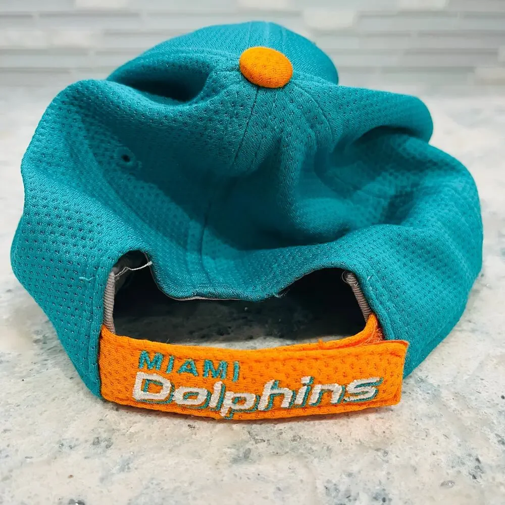 New Era 9FORTY Miami Dolphins Adjustable Hat Cap Aqua Orange NFL One Size OSFM